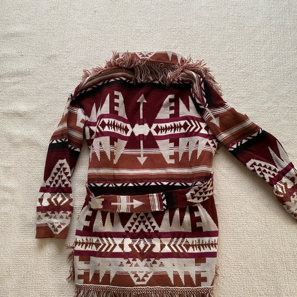 Anthropologie Moth Esther Southwest Fringe Sweater Cardigan, Size XS - Picture 6 of 9